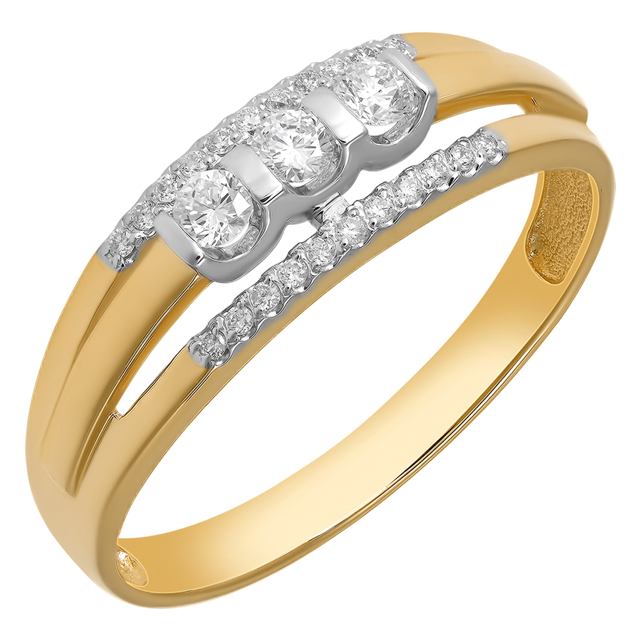 Кольцо, золото, бриллиант, 1-329-30
